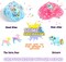 2 Pack Cloud Slime Kit with 8 Accessories & 2 Large Charms (Fairy Tale)